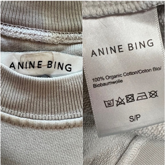 ANINE BING Tiger Sweatshirt Tie Dye Graphic Print Cotton Fleece Fall Pullover S - Picture 4 of 5